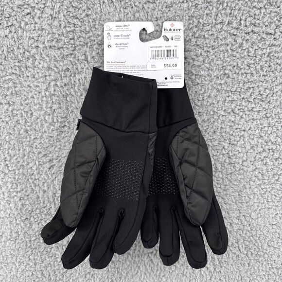 Isotoner Quilted Insulated‎ Fleece Lined Touchscreen Gloves Men's Sz Medium NWT - Picture 3 of 4